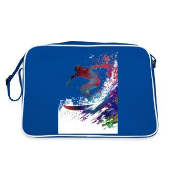 Surfeur sport art #surfer #sport - Sac Retro - bleu/blanc - Dos