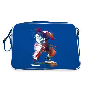 Judo sport art #sport #judo - Sac Retro - bleu/blanc - Dos