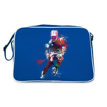L’art du sport de crosse #lacrosse #sport - Sac Retro - bleu/blanc - Dos