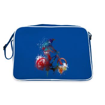 Sport de vélo de ville art #bike - Sac Retro - bleu/blanc - Dos