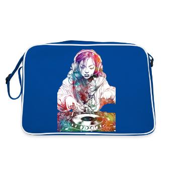 Console de musique DJ girl - Sac Retro - bleu/blanc - Dos