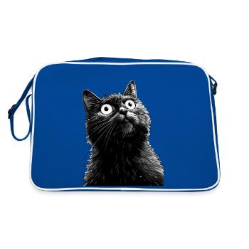 Chat noir Henry - Sac Retro - bleu/blanc - Dos