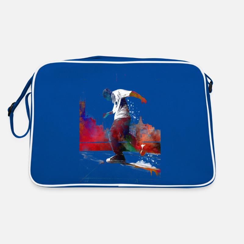 Sport Breakdancer - Retro Tasche - Blau/Weiß
