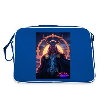 WOTAN - YOUR LIGHT IN YOUR DARKNESS - DARK SOUL - - Retro Tasche - Blau/Weiß - Hinten