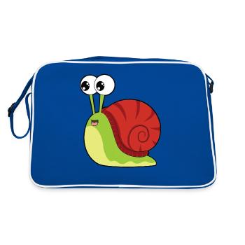 snail - Retro Bag - blue/white - Back