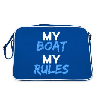 My boat my rules. Ship Sailing Captain Rules - Retro Bag - blue/white - Back