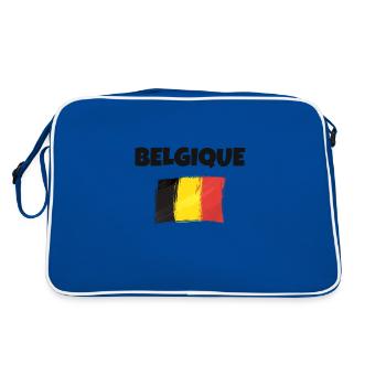 masque belgique belgium drapeau belge cadeau noel - Sac Retro - bleu/blanc - Dos