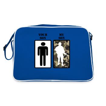 Your Son My Son- Soldier Army Soldier son - Retro Bag - blue/white - Back