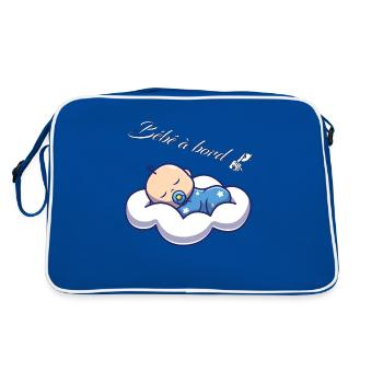 bébé à bord - Sac Retro - bleu/blanc - Dos