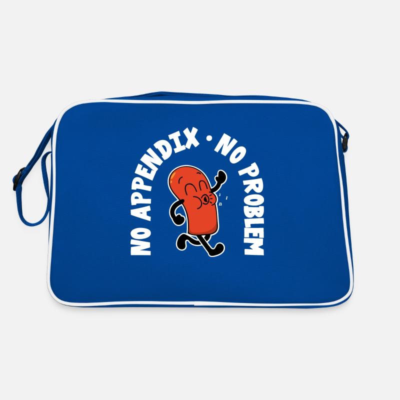 No Appendix Blinddarm Bauch Operation Geschenkidee Retro Tasche