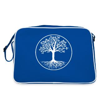 tree of life - Retro Bag - blue/white - Back