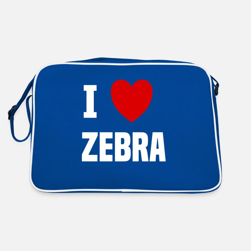 Ich liebe Zebra Retro Tasche