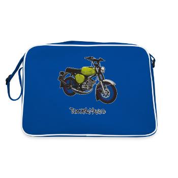 S51 (vert clair) // Illustration - Sac Retro - bleu/blanc - Dos