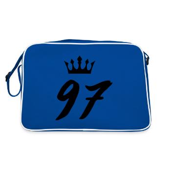 97 Couronne numérique - Sac Retro - bleu/blanc - Dos