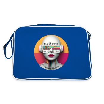 Pattern Mode - Retro Bag - blue/white - Back
