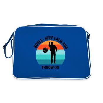 Boule Pétanque Boccia Boules - Sac Retro - bleu/blanc - Dos