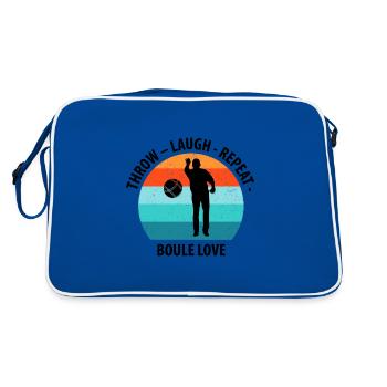 Boule Pétanque Boccia Boules - Sac Retro - bleu/blanc - Dos