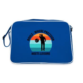 Boule Pétanque Boccia Boules - Sac Retro - bleu/blanc - Dos