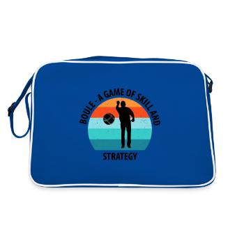 Boule Pétanque Boccia Boules - Sac Retro - bleu/blanc - Dos