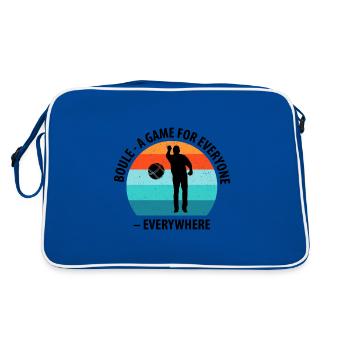 Boule Pétanque Boccia Boules - Sac Retro - bleu/blanc - Dos