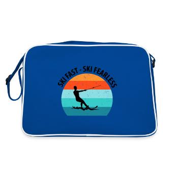 Water skis, water skis, water skiers - Retro Bag - blue/white - Back