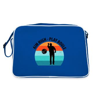 Boule Pétanque Boccia Boules - Sac Retro - bleu/blanc - Dos