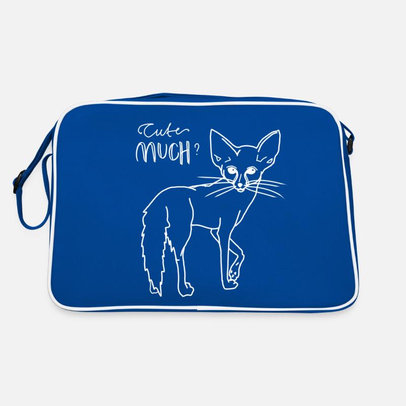 Mignon beaucoup? - Petit Renard du désert - Sac Retro - bleu/blanc