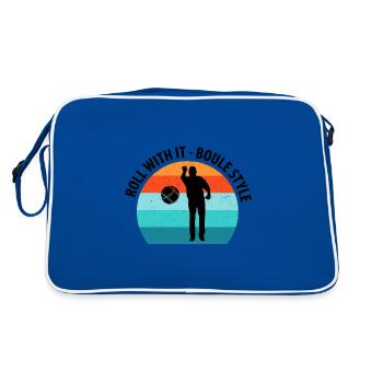 Boule Pétanque Boccia Boules - Sac Retro - bleu/blanc - Dos