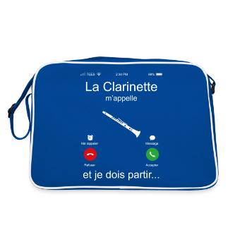 La Clarinette M'appelle Et Je Dois Partir - Sac Retro - bleu/blanc - Dos