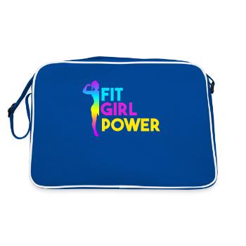 fitgirl power workout motivation sports girl fit - Sac Retro - bleu/blanc - Dos