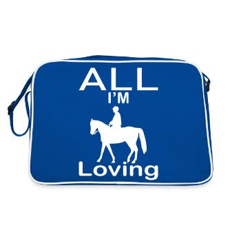 Horse Horse Riding - Retro Bag - blue/white - Back
