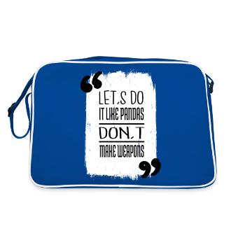 Global Peace Funny Dictons Geek Bday Funky - Sac Retro - bleu/blanc - Dos