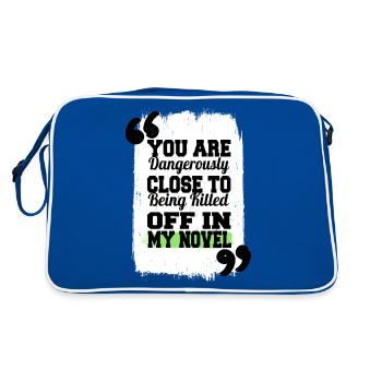 cadeau humour anniversaire drôle dictons littéraires - Sac Retro - bleu/blanc - Dos