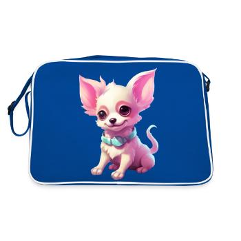 Art mignon du chihuahua - Sac Retro - bleu/blanc - Dos