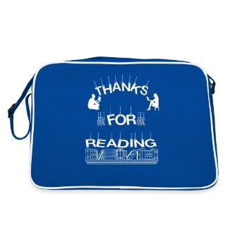 DANKE FÜRS DURCHLESEN US - Retro Tasche - Blau/Weiß - Hinten