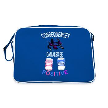 Les conséquences peuvent également être positives aux États-Unis. - Sac Retro - bleu/blanc - Dos