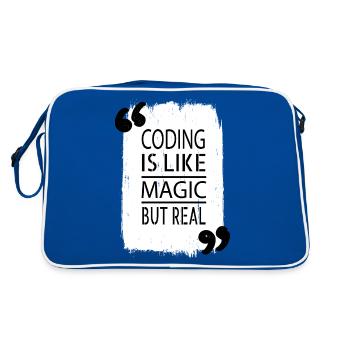 funny quote joke jokes profession college student - Retro Bag - blue/white - Back