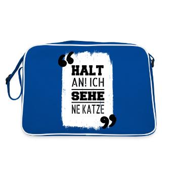 Cat Toys Cat Lifestyle Pet Ownership - Retro Bag - blue/white - Back