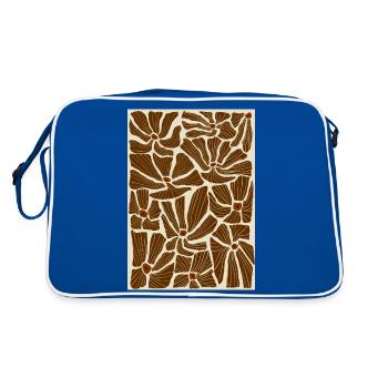 Motif de fleurs - Sac Retro - bleu/blanc - Dos