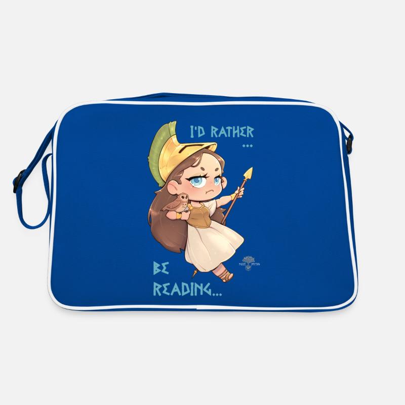Athene - Retro Tasche - Blau/Weiß