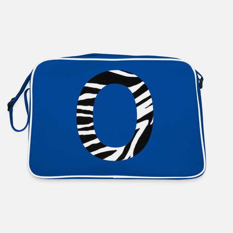 Buchstabe o zebra Retro Tasche