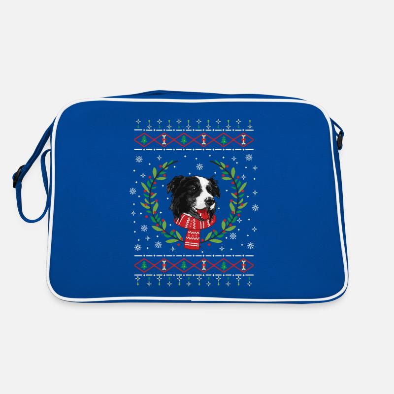 Pull de Noël laid Border Collie Sac Retro