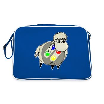 Wolly Sheepling Retro Pad - Retro Bag - blue/white - Back