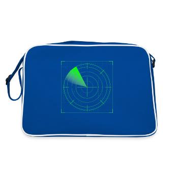 Cool Radar - Retro Tasche - Blau/Weiß - Hinten
