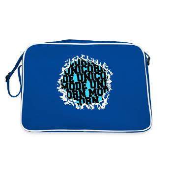 humour drôles dictons japonais pet licorne blanc - Sac Retro - bleu/blanc - Dos