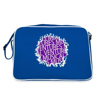 funny sayings bold explorations - Retro Tasche - Blau/Weiß - Hinten