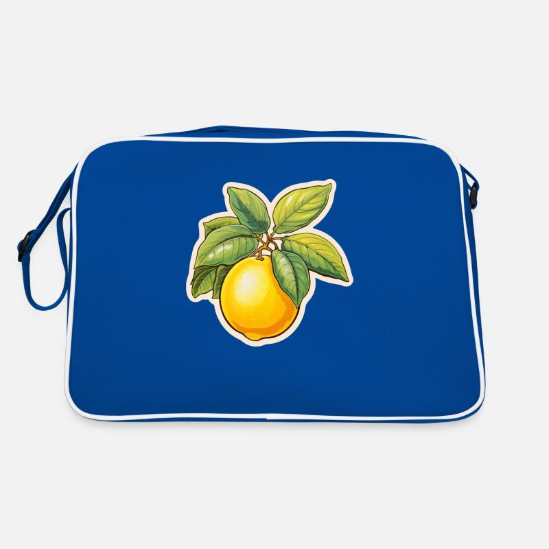 Citron avec feuille Sac Retro