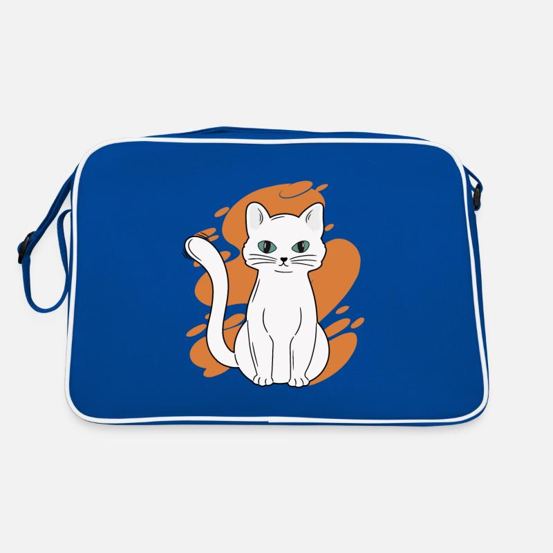 Blanc Main Coon Cat Cat Outfit pour Sac Retro