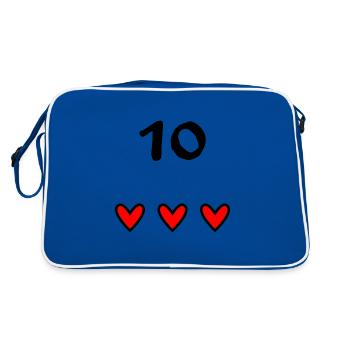 10 YEARS. 10th ANNIVERSARY. ANNIVERSARY 10 YEARS - Retro Bag - blue/white - Back