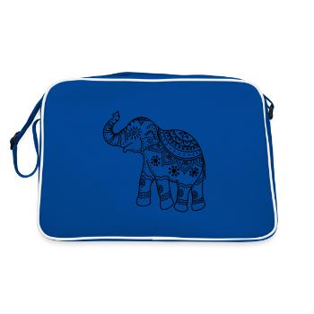 éléphant - Sac Retro - bleu/blanc - Dos